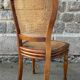 Four caned and wood chairs, Louis Philippe style, vintage, 1960s