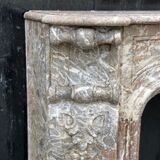 Fireplace Regency In Grey Marble Of The Ardennes, XVIIIth Century