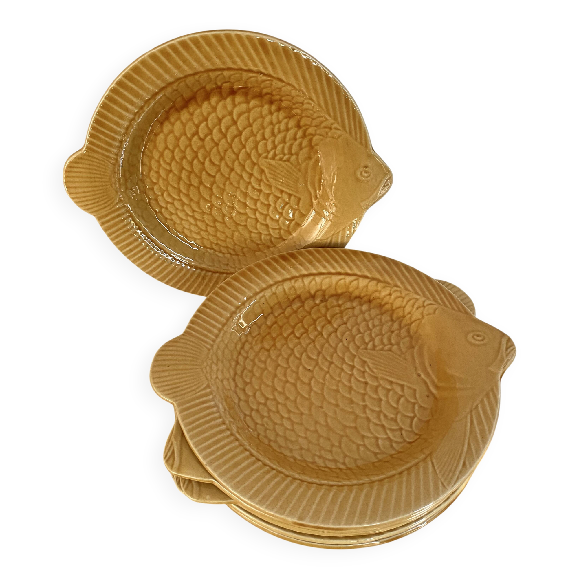 6 Sarreguemines plates