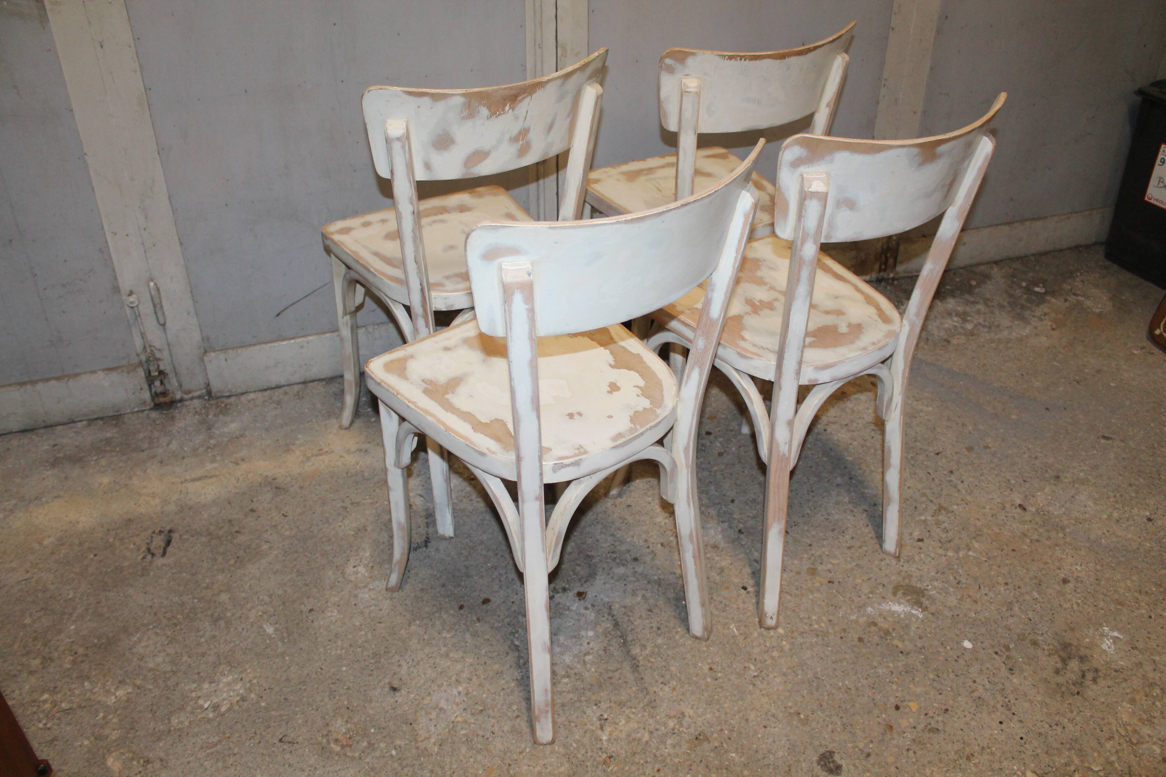 Lot of four bistro chairs