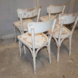 Lot of four bistro chairs