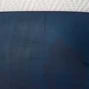 4 fauteuils empilables minimalistes en métal bleu et contreplaqué par Gijs van der Sluis