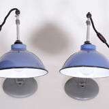 Paire de lampes de table bauhaus fabriquées en tchéquie des années 1930