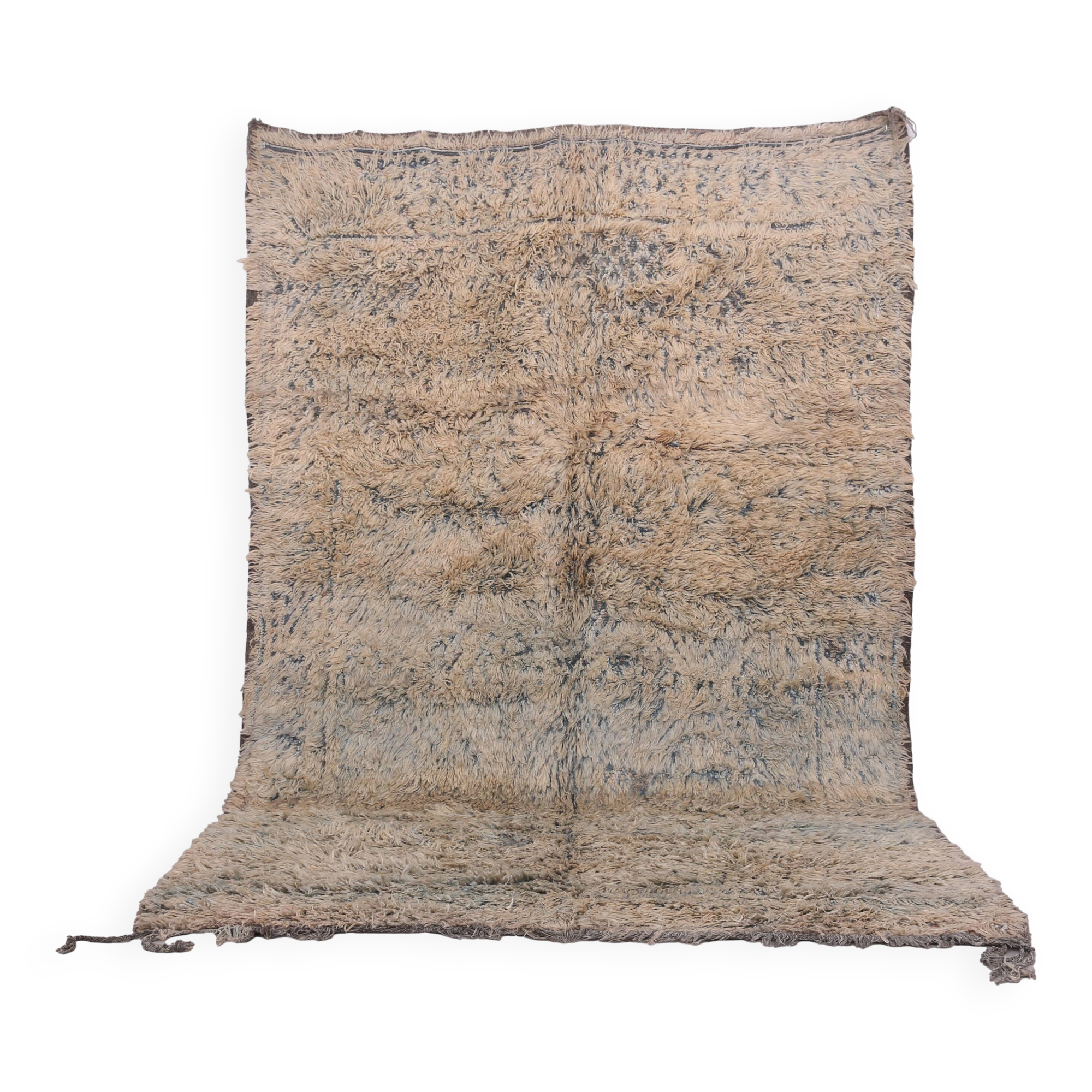 Shag Vintage Moroccan Rug 202 x 325 cm - Berber Wool Rug - Handmade Rug