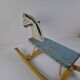 Mid-Century Czechoslovak Wooden Rocking Horse, Hand-Painted, 1960s