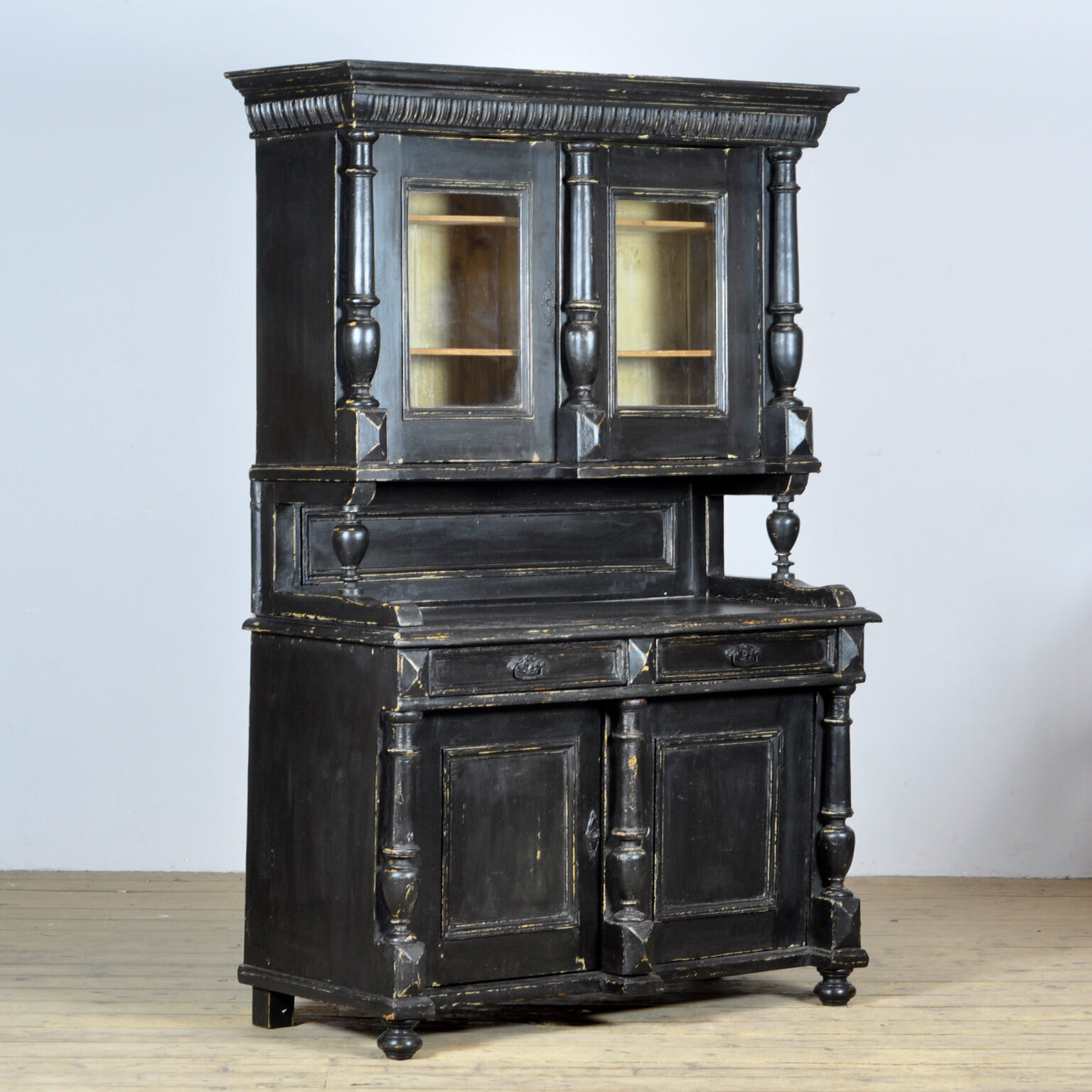 Solid Pine Kitchen Cupboard, 1900's