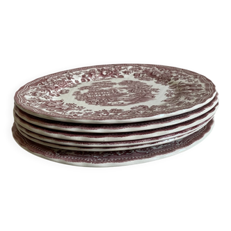 Set of six Myott Tonquin model plates