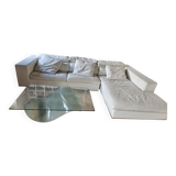 Canapé en cuir blanc