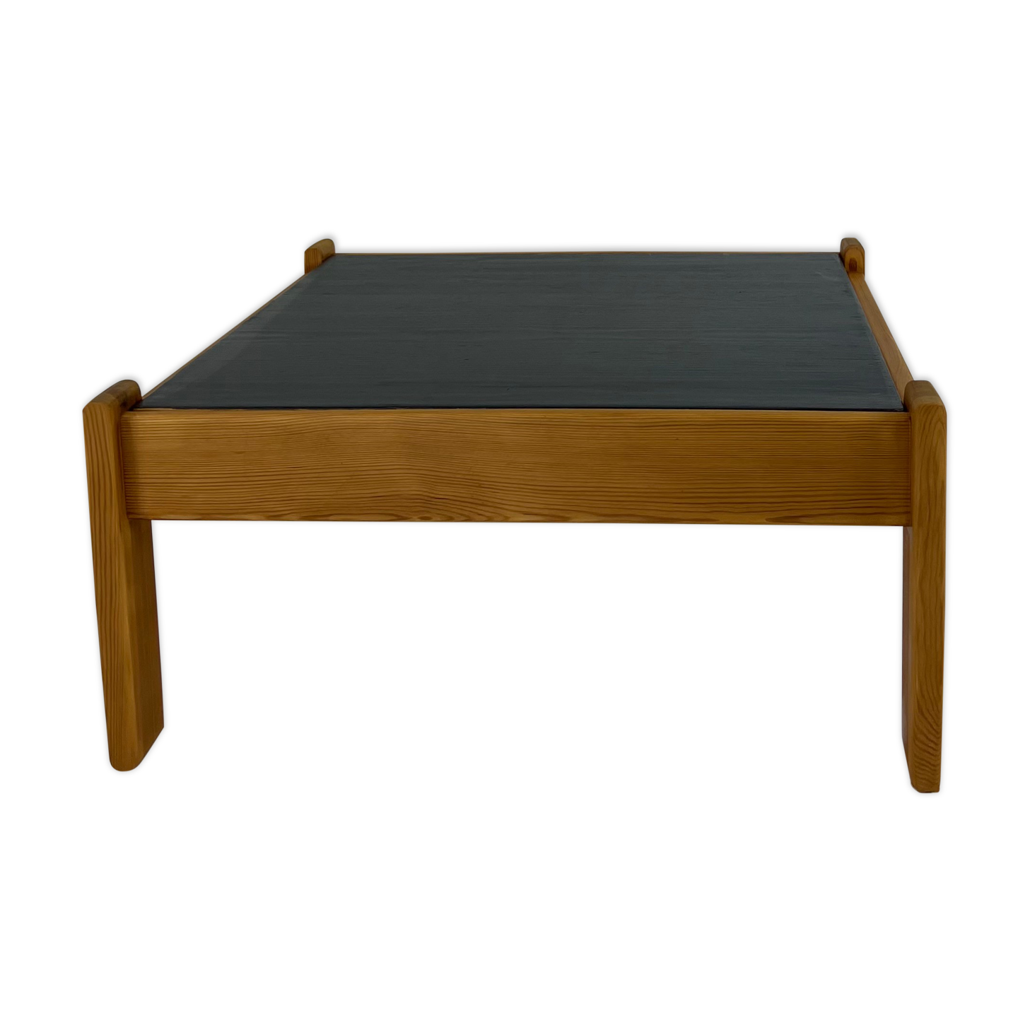 Modernist two-sided beech coffee table, 70s