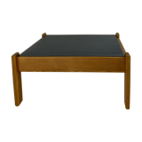 Modernist two-sided beech coffee table, 70s