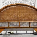 Set headboard and bedside woven rattan maugrion
