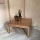 Table basse scandinave, design 1970, en bois de chêne