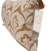 Housse de coussin ottoman beige / ocre havane - 30 x 50