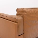 Fauteuils club italiens modernes en cuir cognac