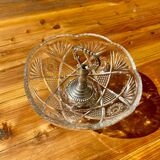 Vintage chiseled glass cup