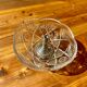 Vintage chiseled glass cup