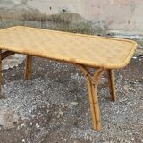 1970s rattan dining table