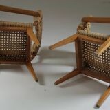 Pair of bridge armchairs Vibo, 1950s France