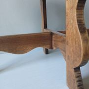Brutalist coffee table from the 1950s – Solid oak – Handmade assembly