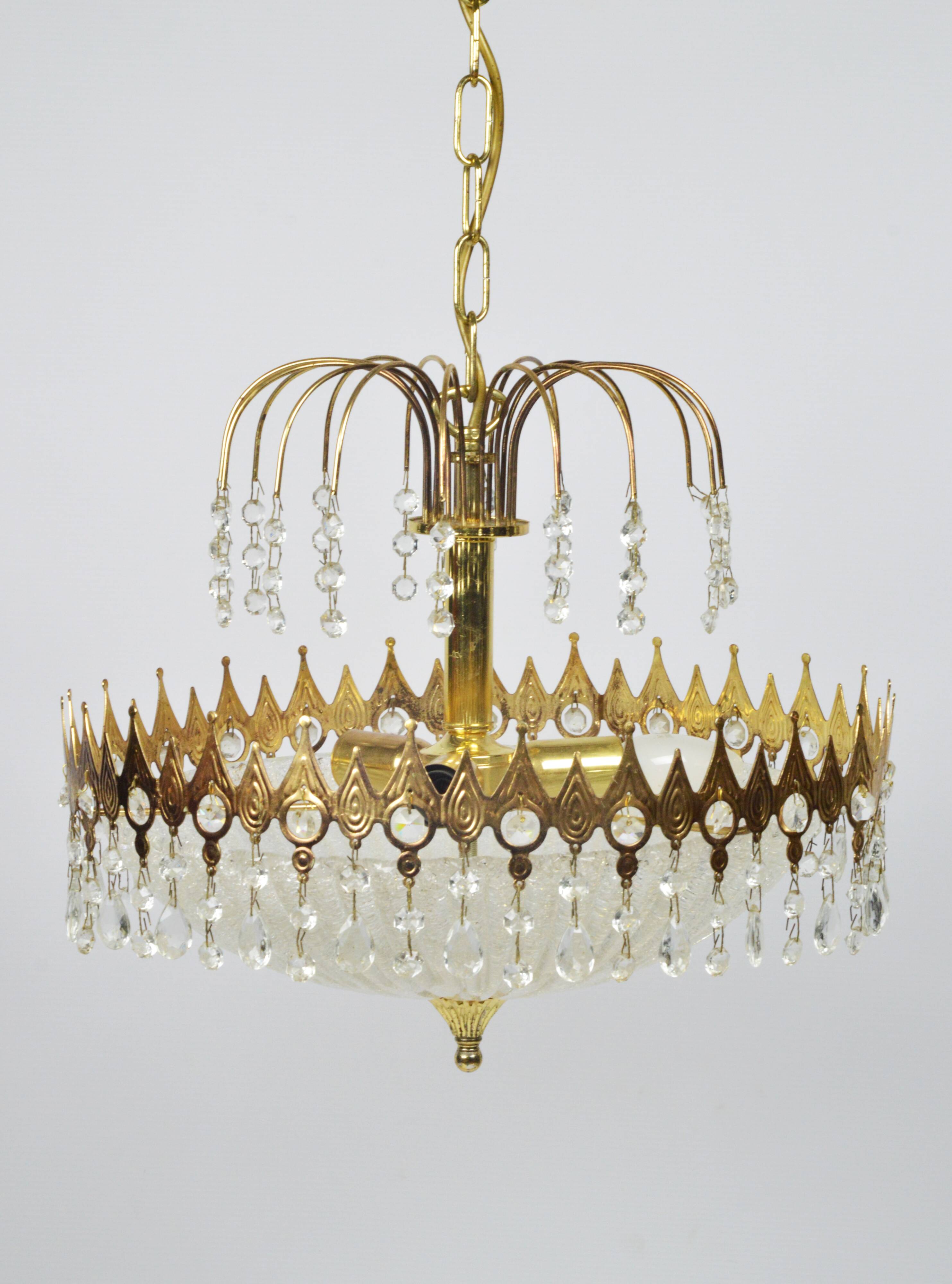 Crystal chandelier, Germany, 1970s