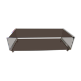 70's coffee table in smoked glass