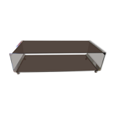 70's coffee table in smoked glass
