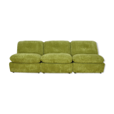 Canapé modulaire en velours côtelé vert, années 1970