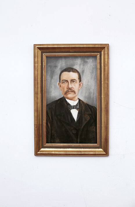 Portrait man pastel 1818 in gold frame