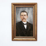 Portrait man pastel 1818 in gold frame
