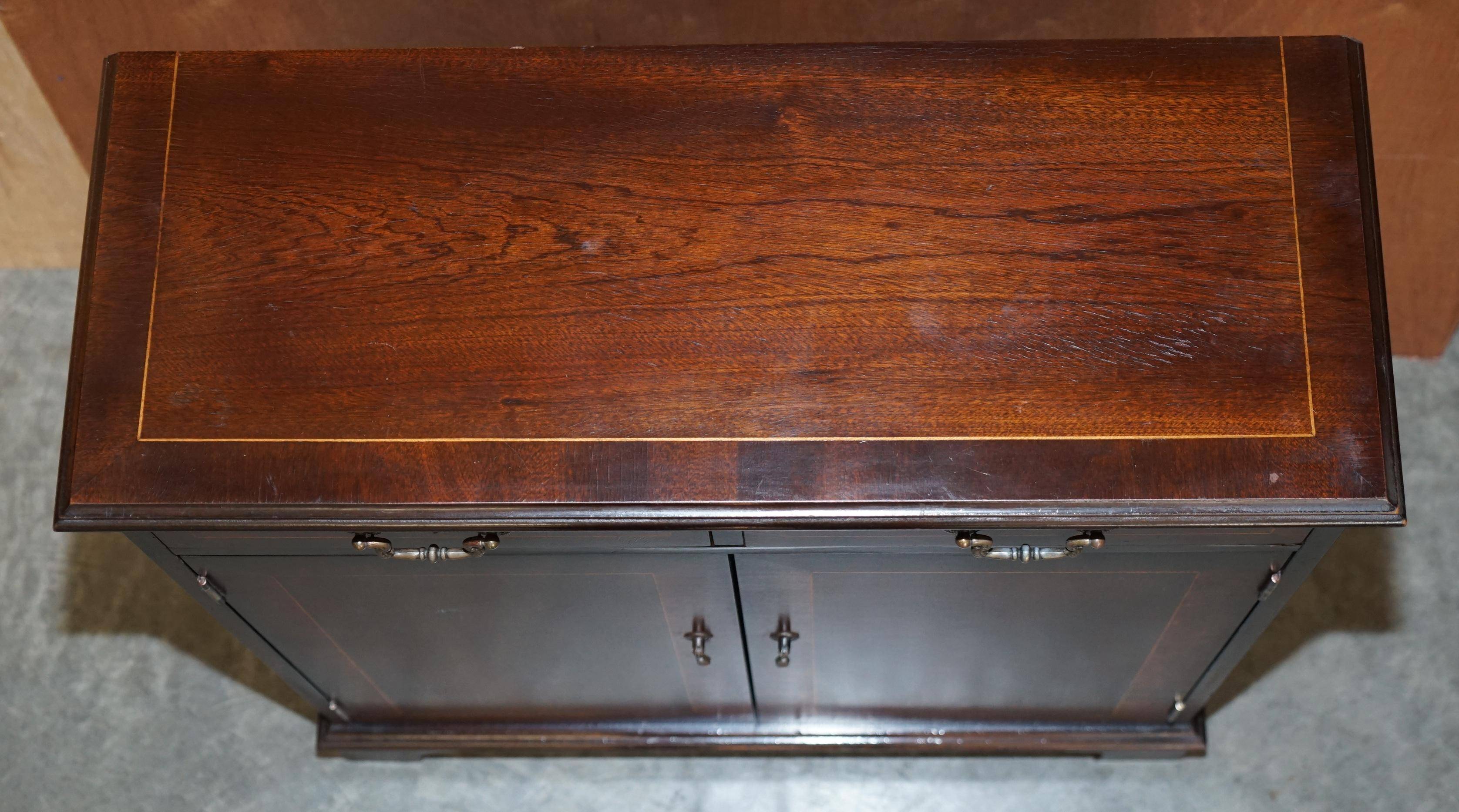 Vintage mahogany library in Art Deco style with two drawers.