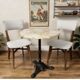 Pair of vintage chairs with upholstered backrest and seat, 1950s style.