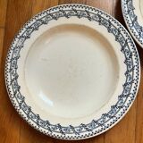 2 assiettes en Terre de Fer Salins bleues