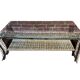 Metal coffee table with glass top