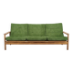 Danish Freestanding Teak Sofa in Green Corduroy, 1970s