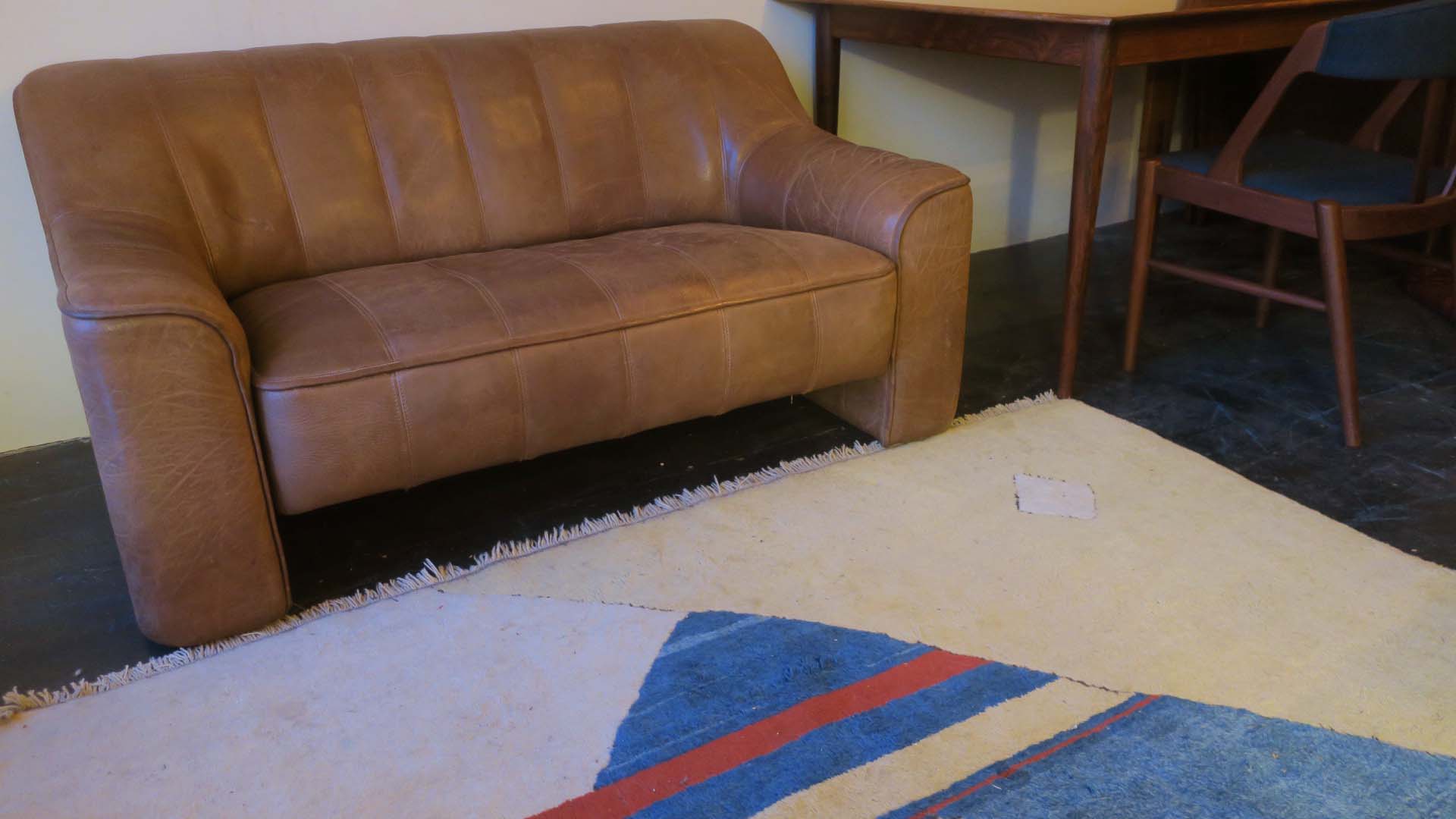 De Sede Model DS 44 Buffalo Leather Sofa, 1970s