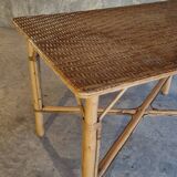 Vintage rattan table