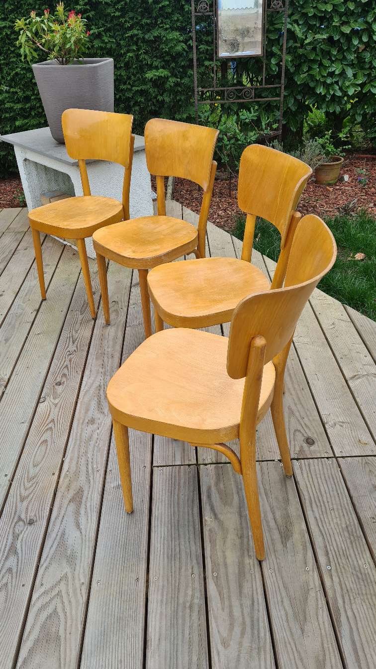Ensemble de 4 chaises bistrot Baumann