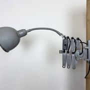 Grey Industrial Scissor Wall Lamp from Elektroinstala, 1960s