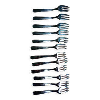 12 stainless steel dessert forks