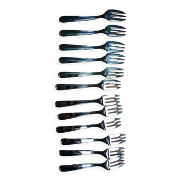 12 stainless steel dessert forks