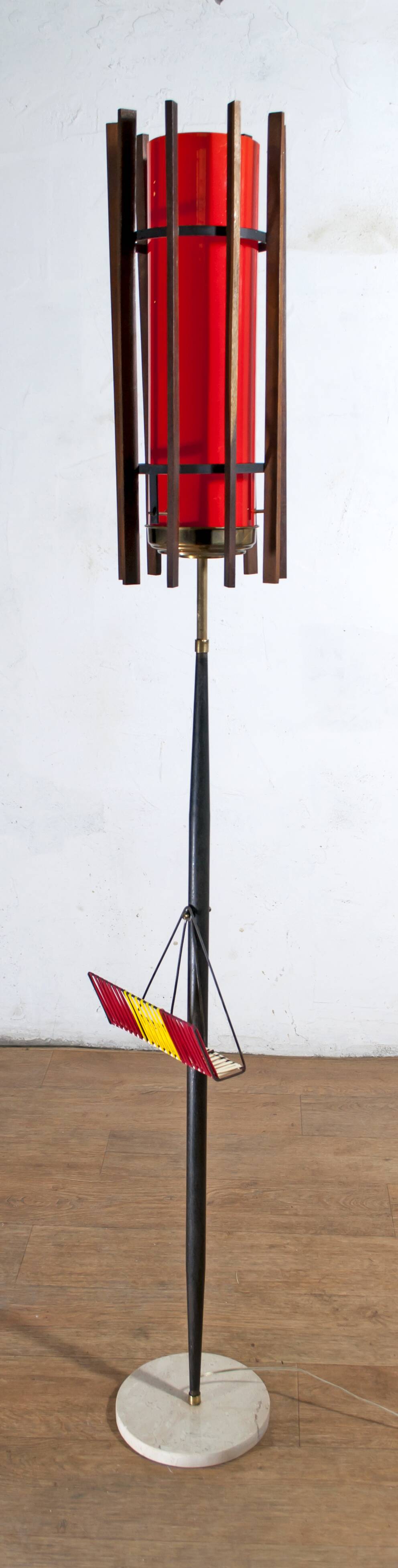 Vistosi Mid-Century Modern "Incamiciato" Murano Glass Italian Floor Lamp,50