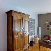 19th century solid cherry wardrobe