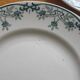 4 assiettes plates en terre de fer modèle "Blériot" Saint Amand et Hamage