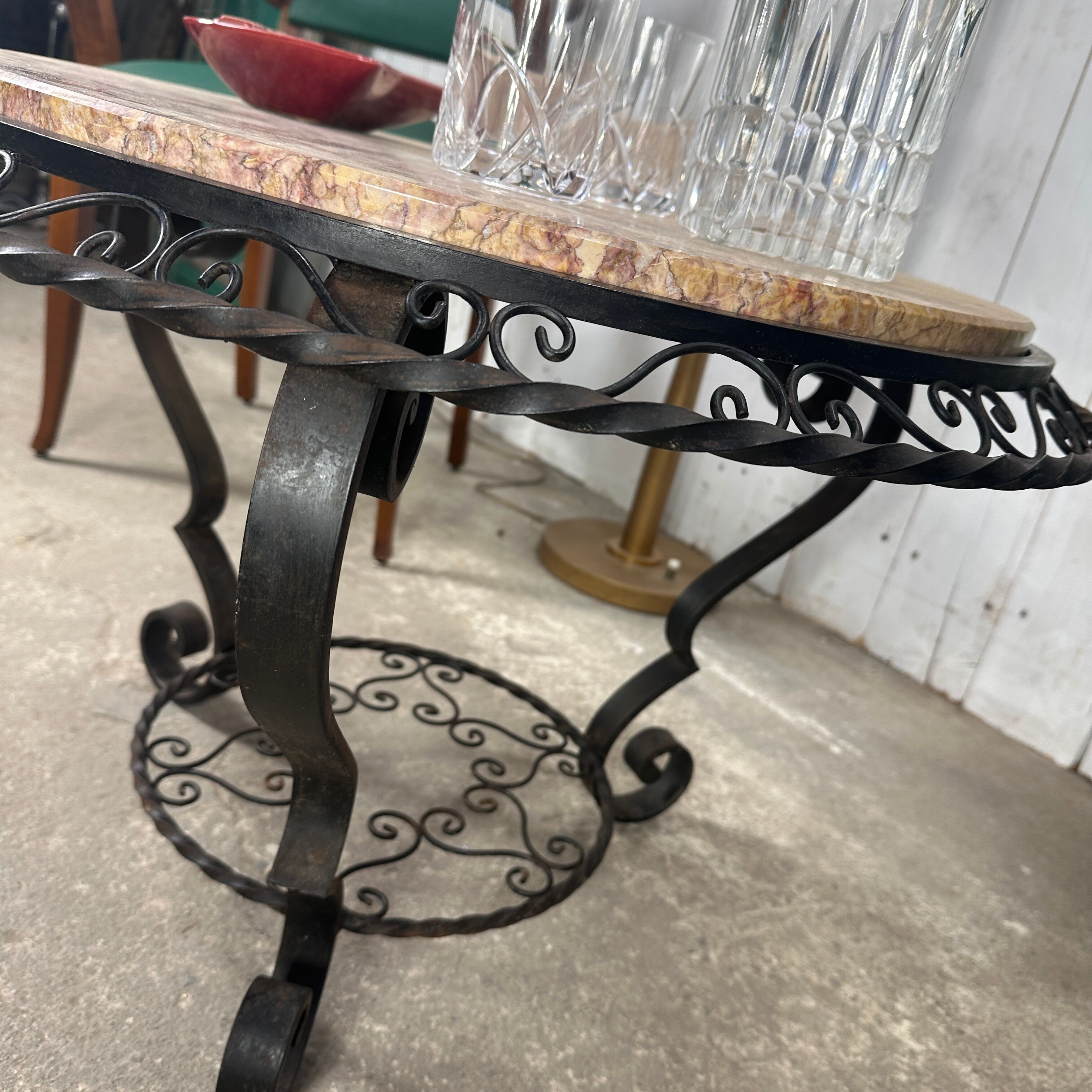 Table basse fer forgé