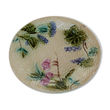 Barbotine Salins Decor Grapes-Cherries-Cherry Plate