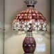 Tiffany-style lamp in mother-of-pearl.