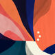 Affiche d'art printemps bleu 50×70 cm