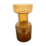 Amber glass vase
