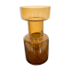 Amber glass vase