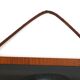 Two coat hangers, wood, leather and black leather, 70s